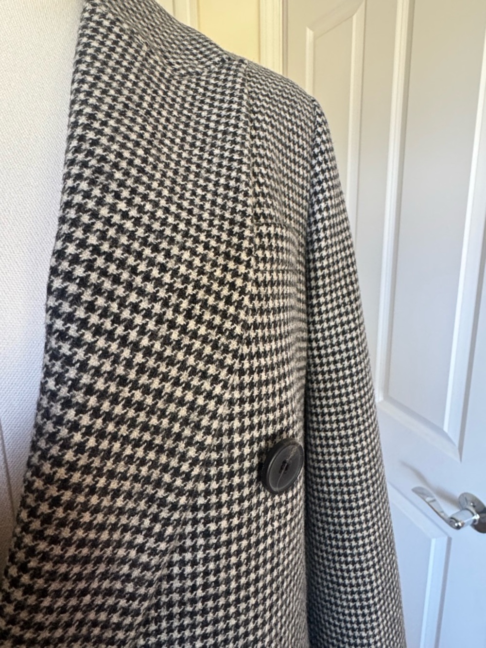 NWT All Saints Checked Double-Breasted Blazer Jacket Size 8 - Picture 8 of 13